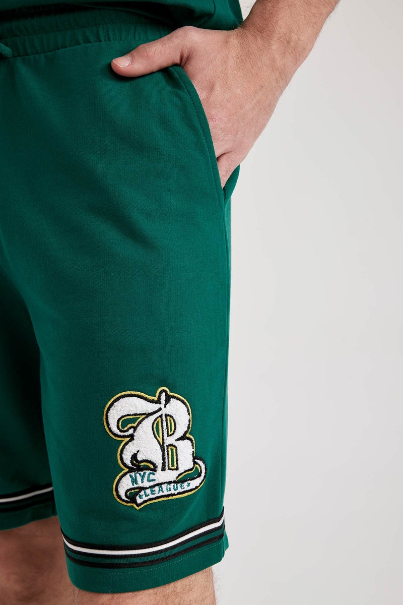 DeFacto Green Man Regular Fit Sweatshirt Fabric Shorts Casual - Image 4